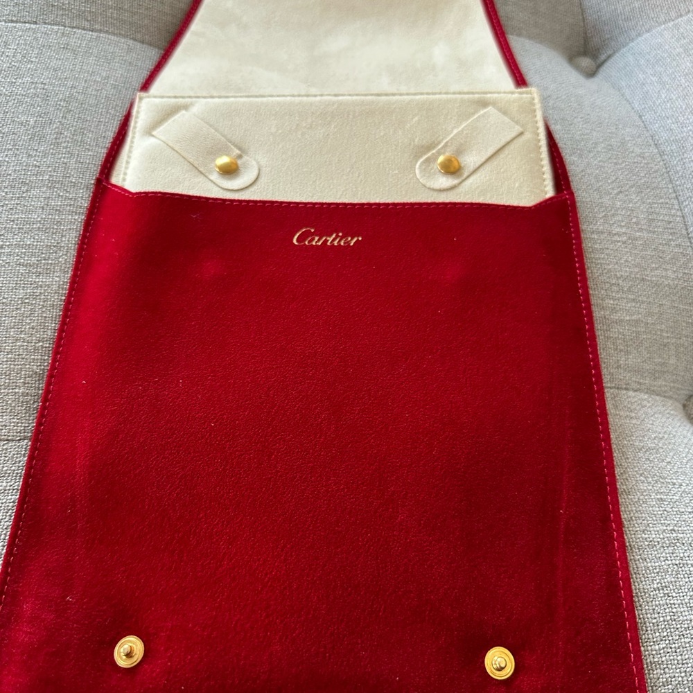 Authentic Cartier Necklace Travel Pouch